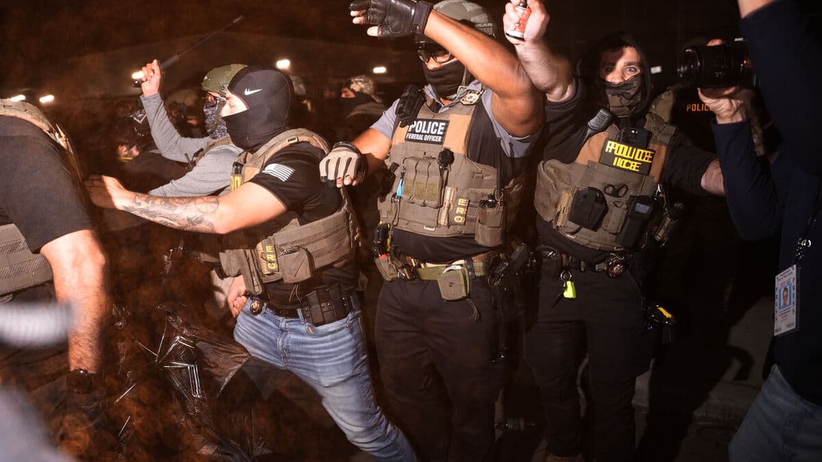 Six arrested as activists clash with ICE outside Delaney Hall detention center in Newark